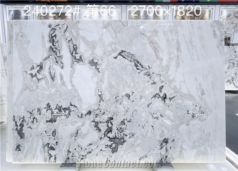 Namibia Oyster White Marble Slab Customized Size Wall Tiles