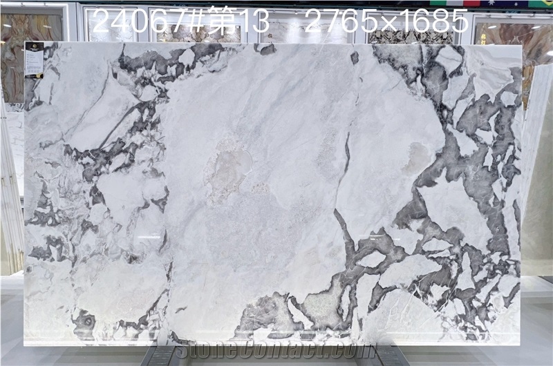 Namibia Oyster White Marble Slab Customized Size Wall Tiles