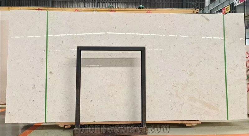Turkey Cream Moca Limestone Slab For Cutting Wall Tiles