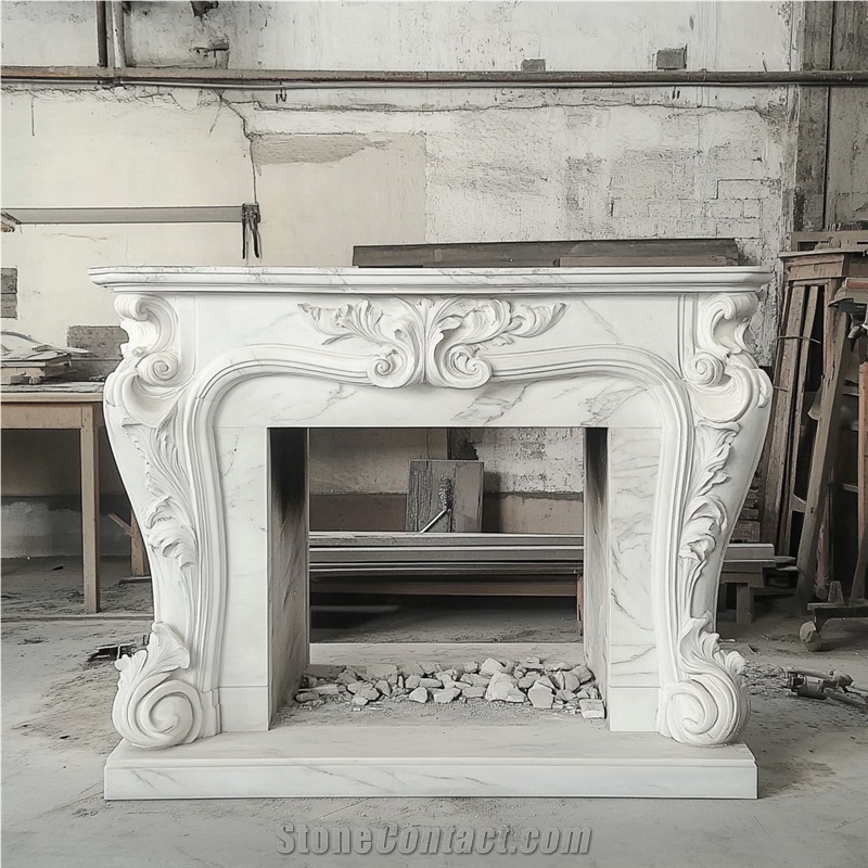 JSY Ariston Marble Fireplace Mantel