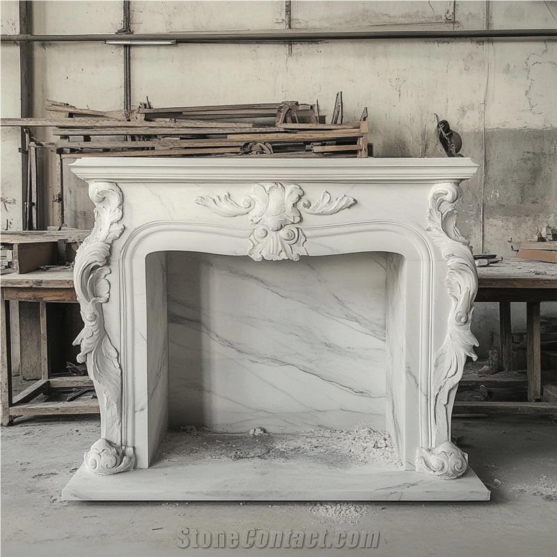 JSY Ariston Marble Fireplace Mantel
