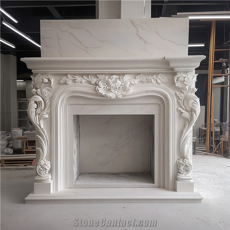 Statuario Marble Fireplace Frame