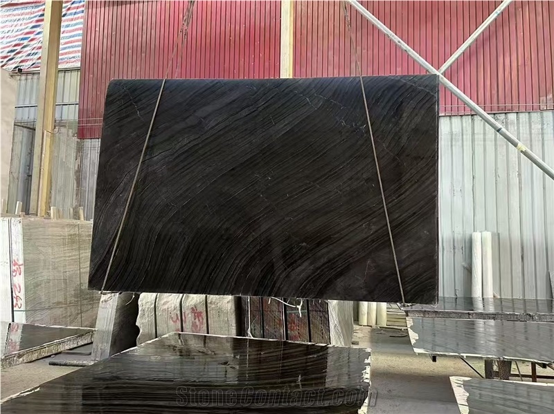 Black Wooden Marble  Marble Slabs For Decoration