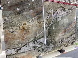 Brazil Luxury Stone Crystal Impression Quartzite Slabs
