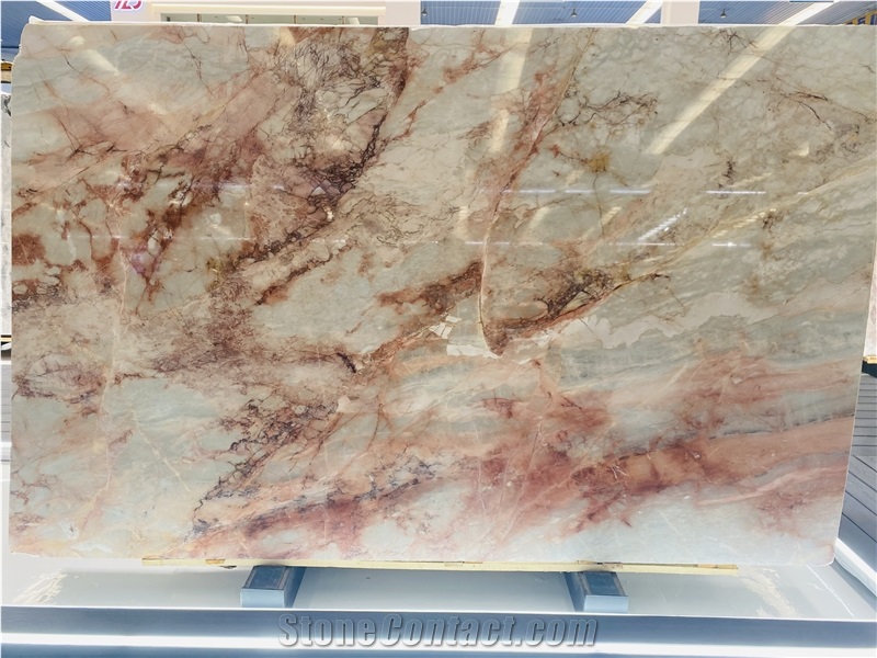Four Season Pink Marble Slabs, Tiles For Luxury Design