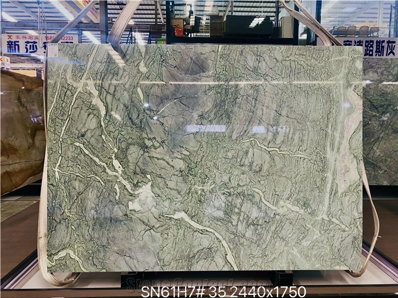 Green Marble Slabs Polished