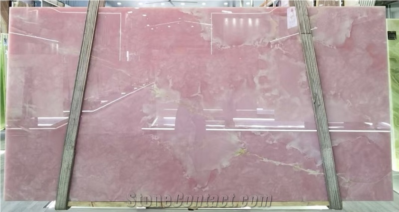 Natural Jade Pink Onyx Slabs