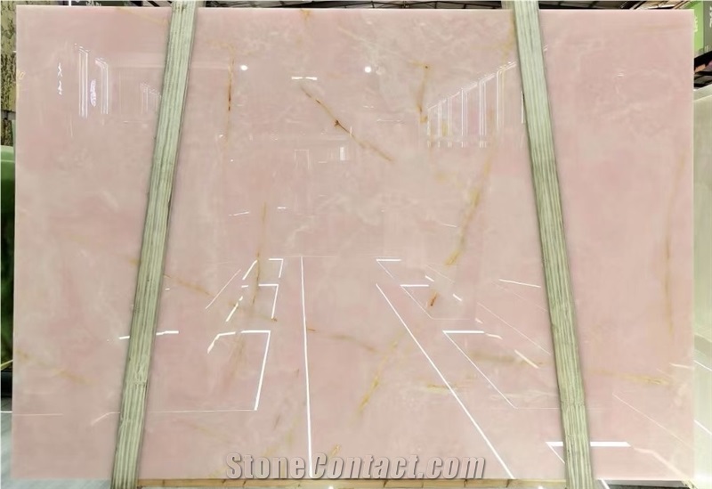 Natural Jade Pink Onyx Slabs
