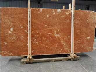 Orange Peel Red  Marble Slabs For Decoration