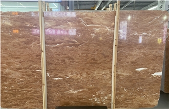 Orange Peel Red  Marble Slabs For Decoration