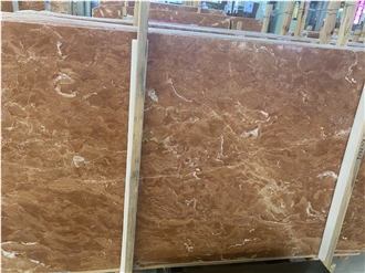 Orange Peel Red  Marble Slabs For Decoration
