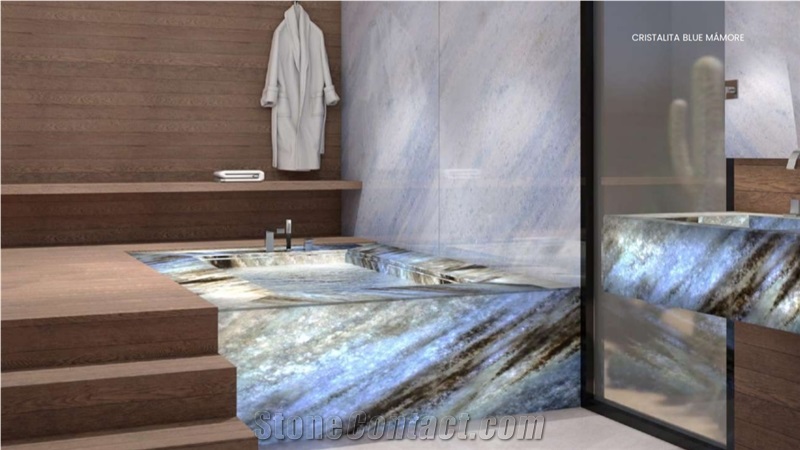 Blue Cristalita Marble Slabs