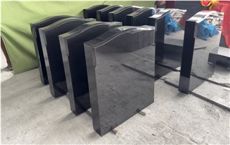 Polished Black Granite Headstones, Gravestones