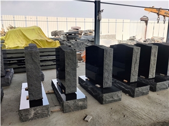 Polished Black Granite Headstones, Gravestones