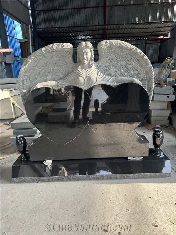 Polished Black Granite Headstones, Gravestones