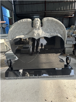 Polished Black Granite Headstones, Gravestones