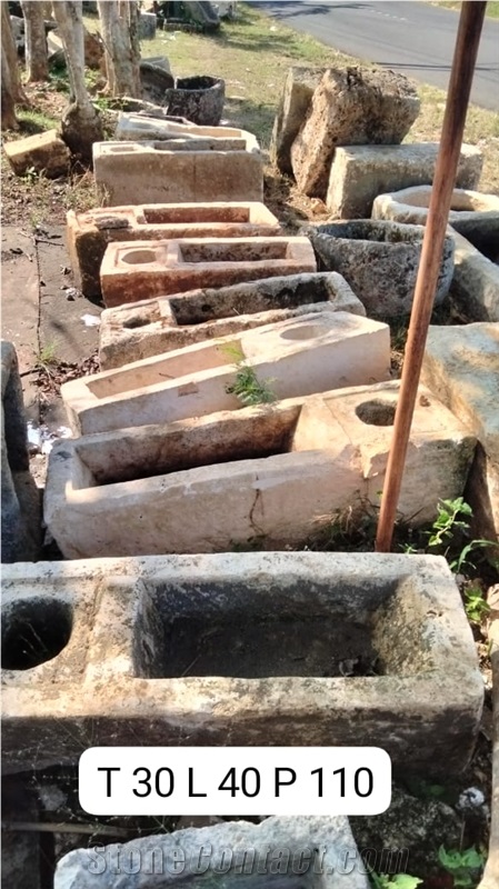Antique Limestone Planters