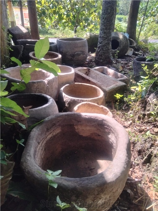 Limestone  Flower Pots Garden Decor