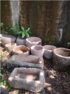 Limestone  Flower Pots Garden Decor