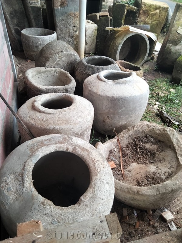 Limestone  Flower Pots Garden Decor