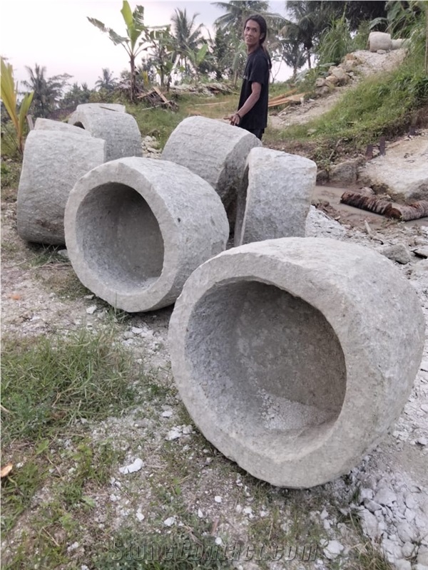 Limestone Flower Pots, Planters