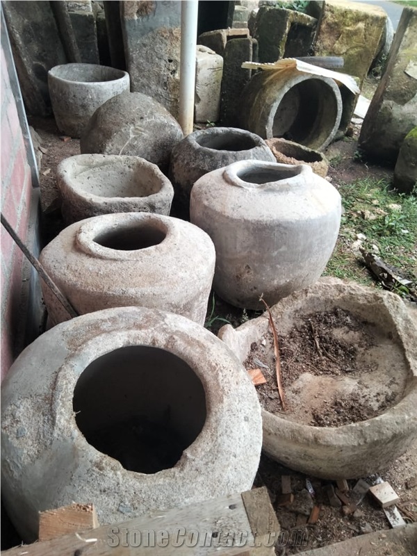 Limestone Flower Pots, Planters