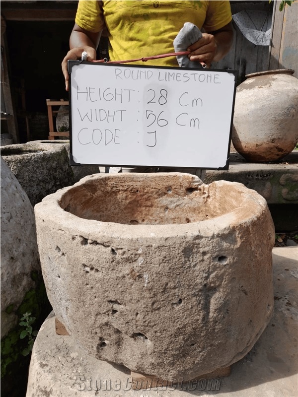 Limestone Outdoor Trough Planters