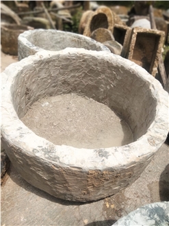Limestone Outdoor Trough Planters