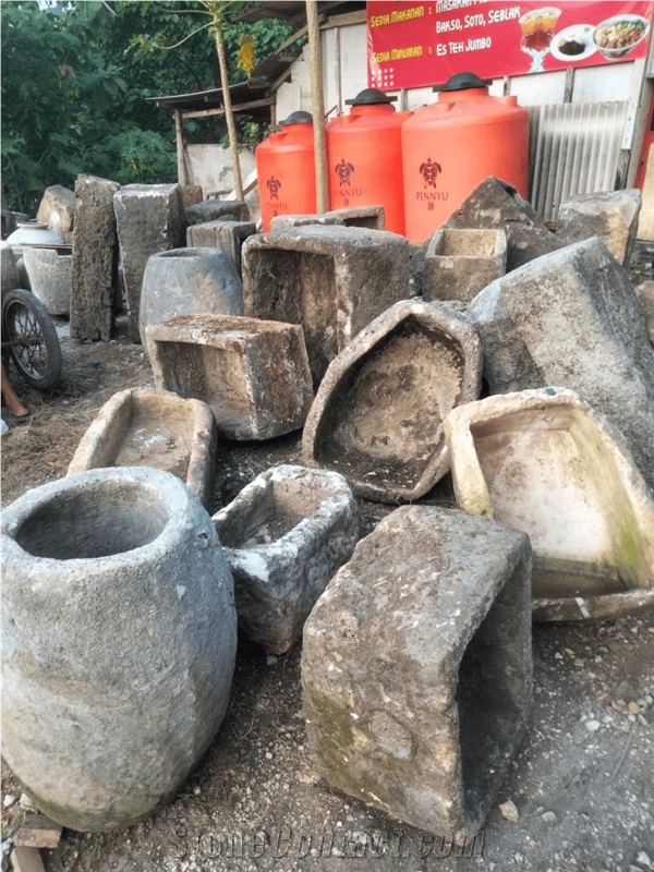 Limestone Pots Indonesia Antiques Flower Pots
