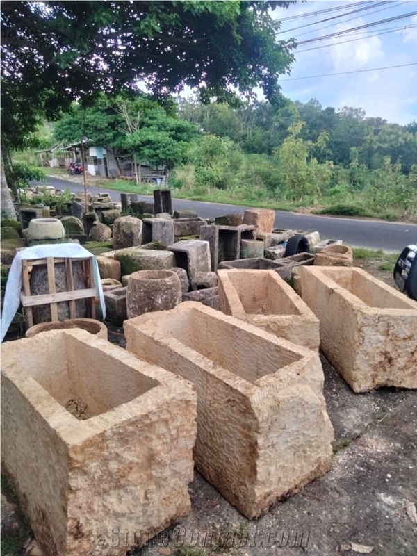 Limestone Through Planters