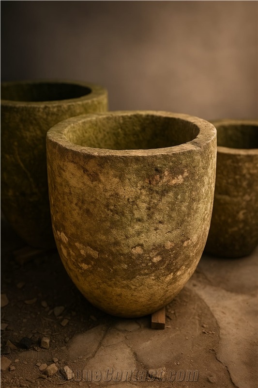 Limestone Through Planters