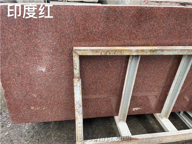 Himalayan Red Granite Indian Polished Natural Stone Slabs