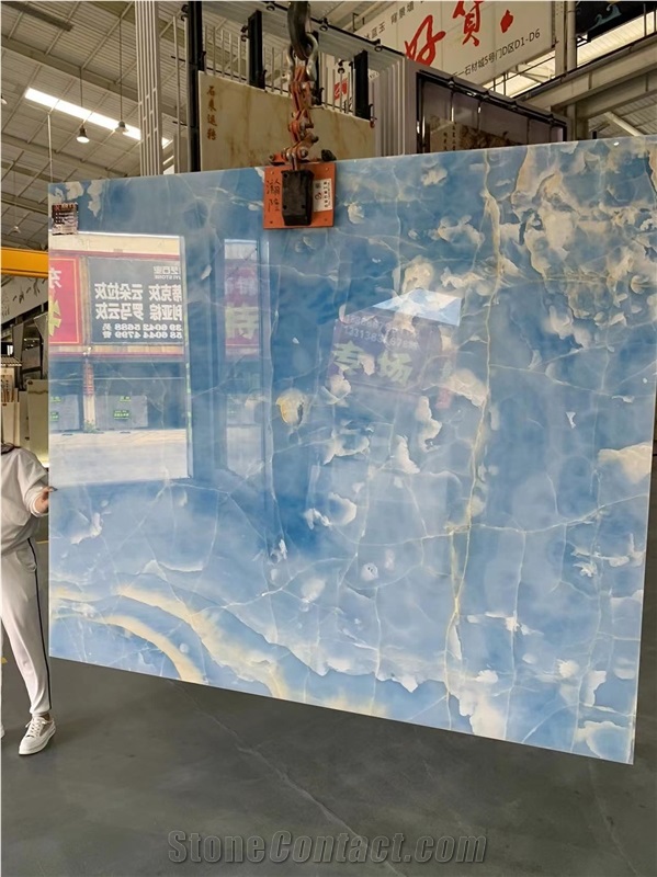 Golden Blue Onyx Slabs