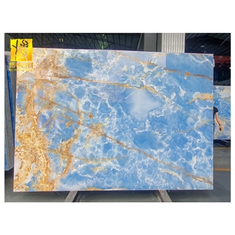 Natural Stone Background Wall Blue Slabs Backlit Onyx Panel
