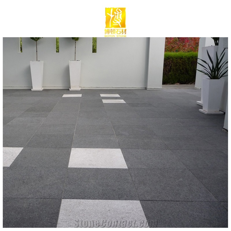 Natural Stone Black G654 Granite Flooring Tile Slabs