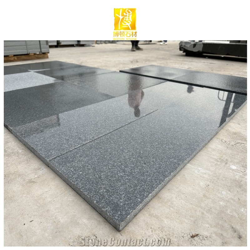 Natural Stone Black G654 Granite Flooring Tile Slabs