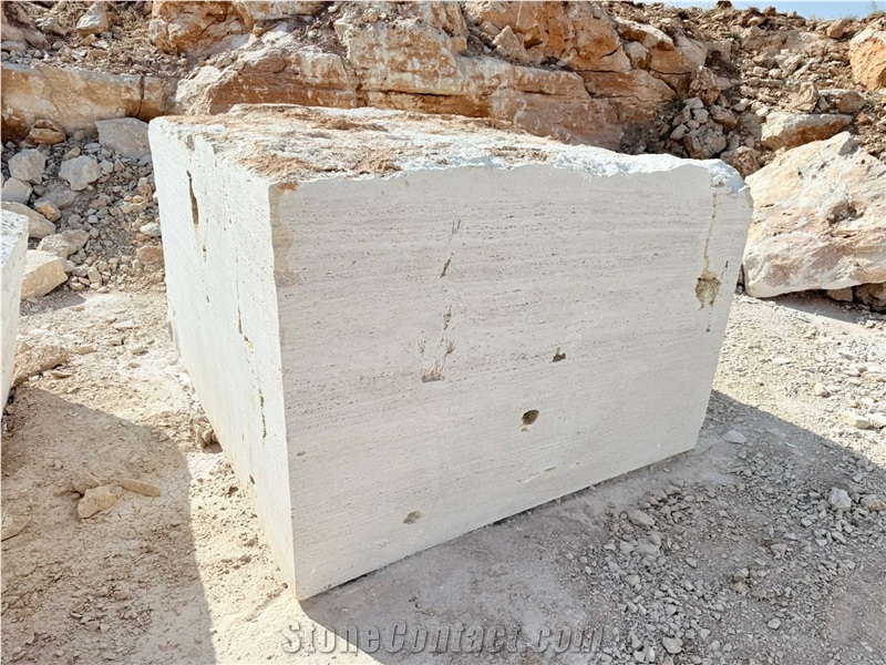 Turkey White Travertine M Blocks