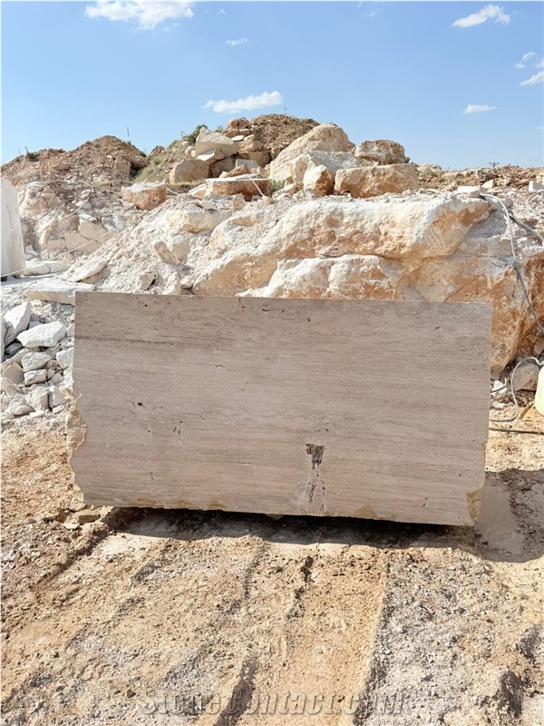 Turkey White Travertine M Blocks
