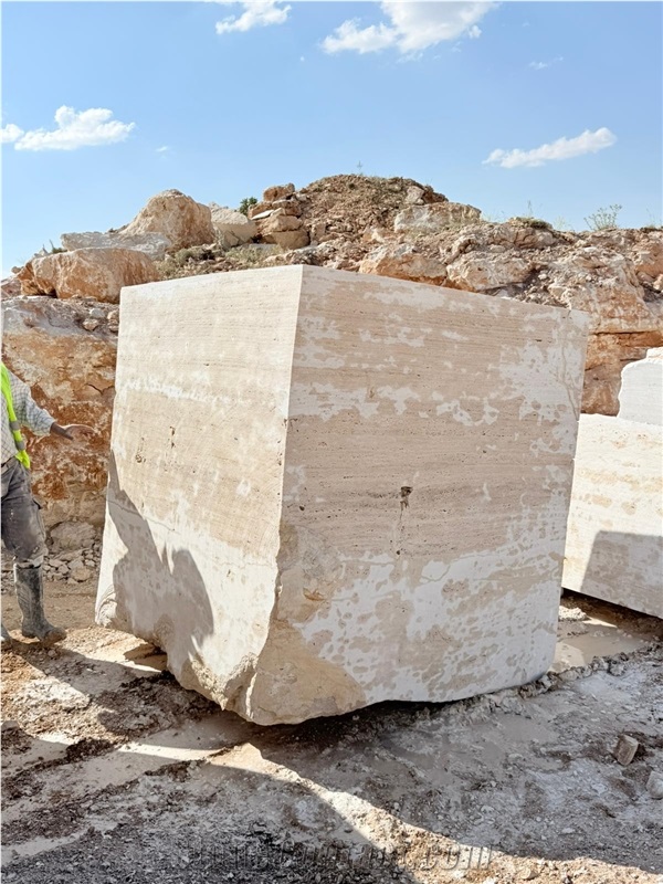 Turkey White Travertine M Blocks