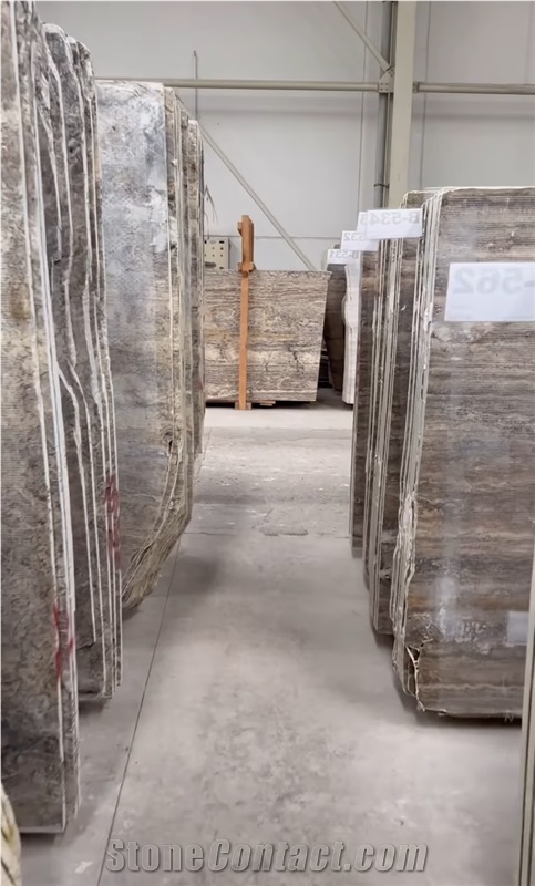 Afyon Silver Travertine Slabs