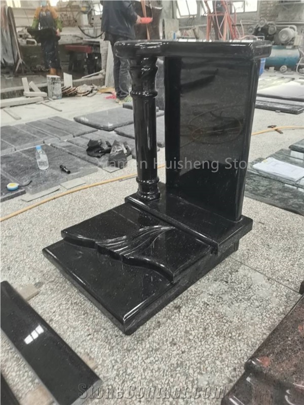 Black Galaxy Granite Single Monument