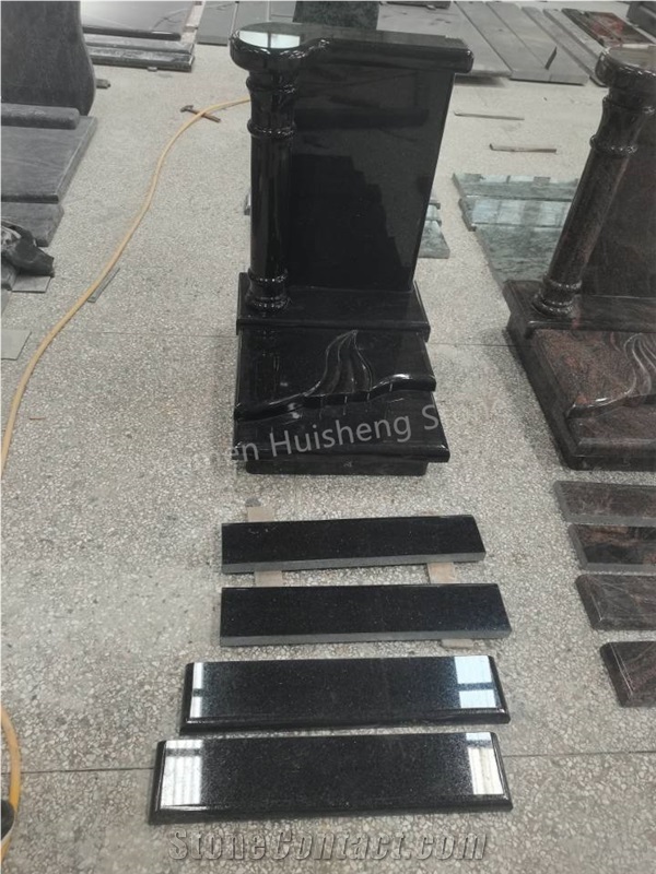 Black Galaxy Granite Single Monument