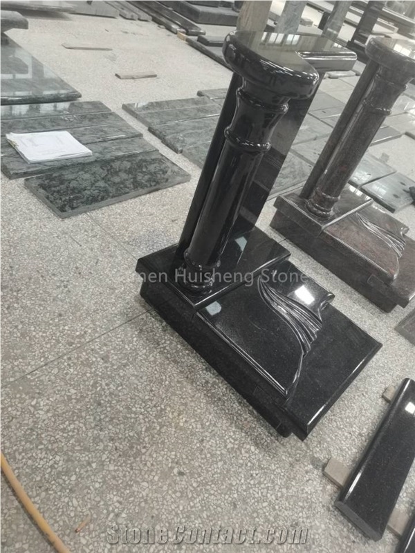 Black Galaxy Granite Single Monument