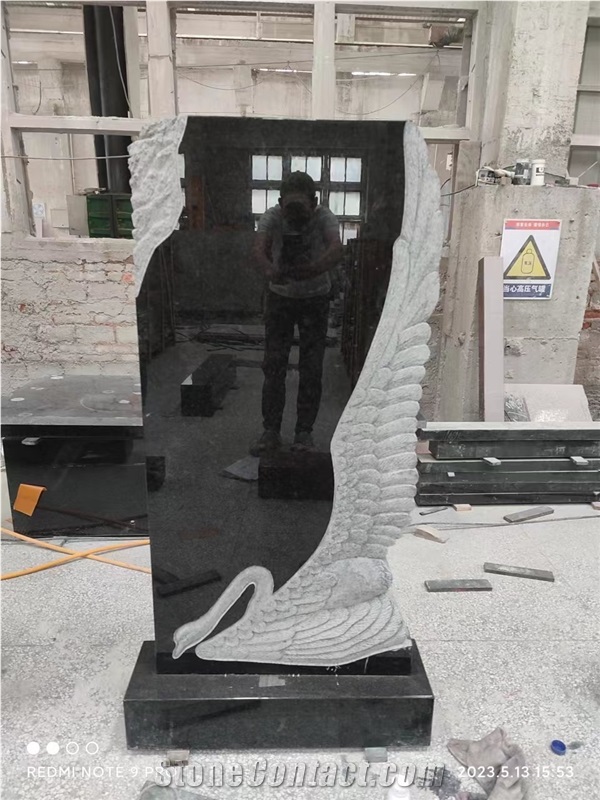 Black Granite Cross  Monument/Tombstone