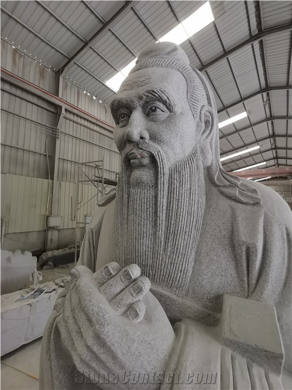 G633 Granite Confucius Sculpture