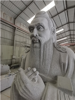 G633 Granite Confucius Sculpture