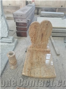 Imperial Gold Granite Headstone