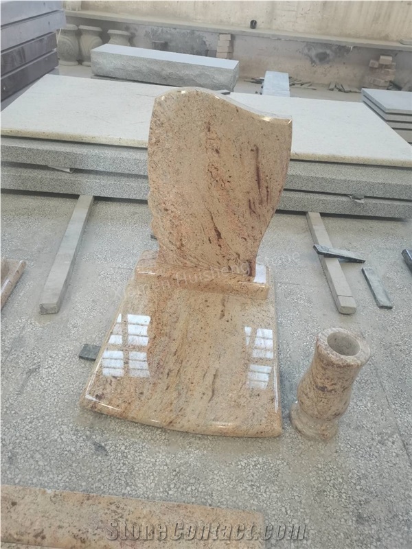 Imperial Gold Granite Headstone