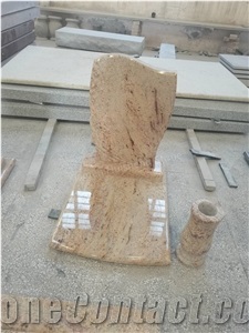 Imperial Gold Granite Headstone