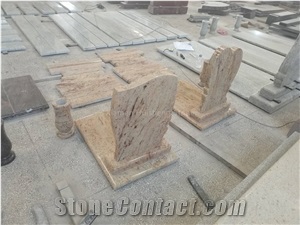 Imperial Gold Granite Headstone